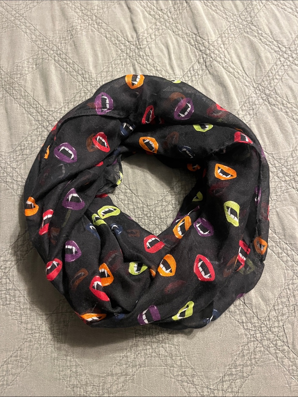 Halloween Lips with Fans Infinity Scarf